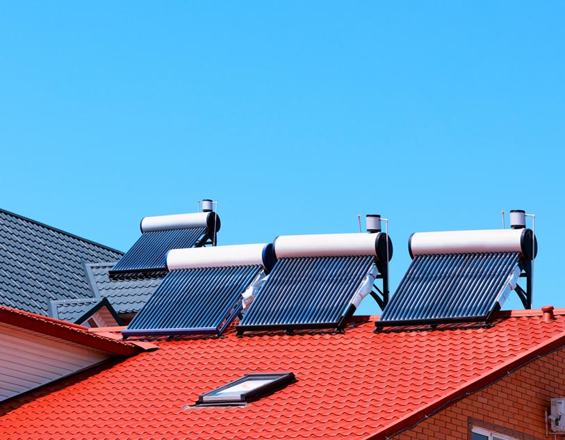Solar Hot Water Panels On Roof