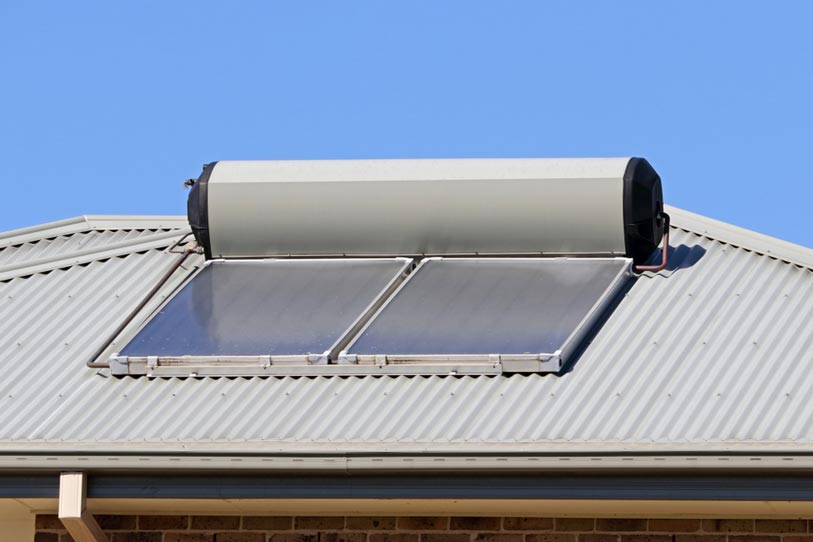 Solar Hot Water System On Roof