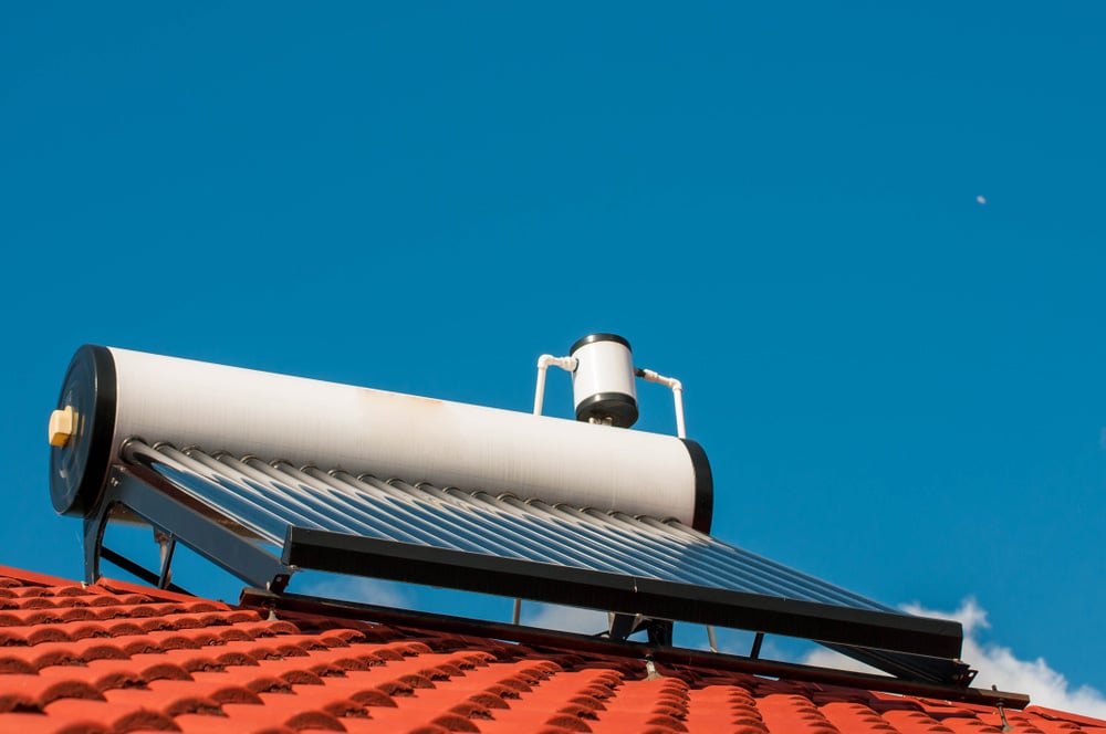 Solar Hot Water System On Roof